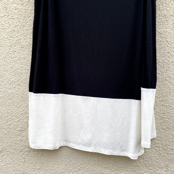 J Jill Wearever Colorblock Tank Top SP Tunic Black White - Picture 3 of 7
